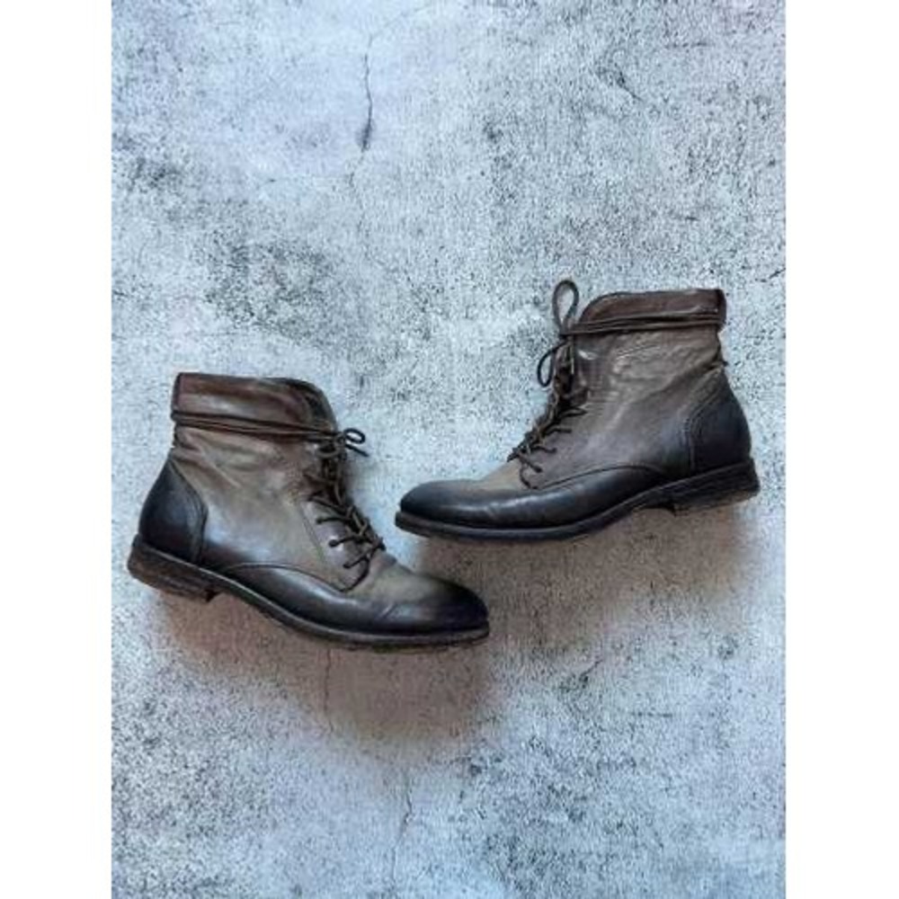 A.S.98 AirStep Distressed Brown Leather Lace Up Ankle Boots Size 40